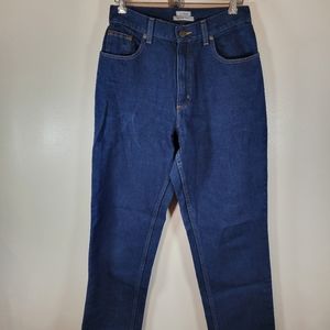 LL Bean Womens Original Fit Relaxed Dark Wash Jeans Size 6 Mom Jeans